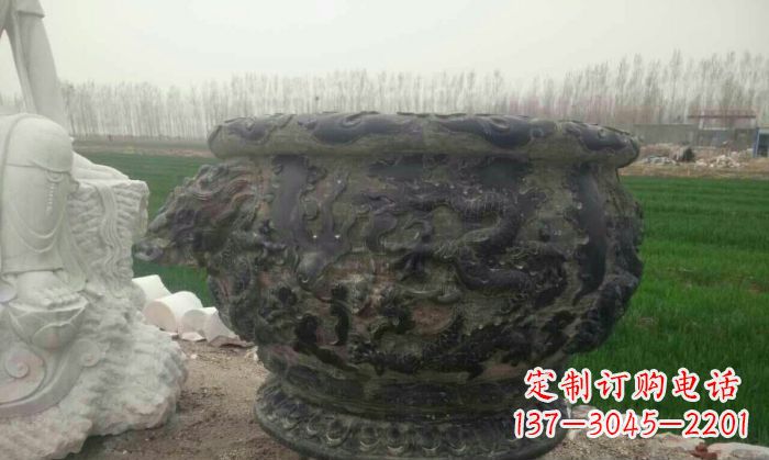 郑州仿古圆形水缸石雕
