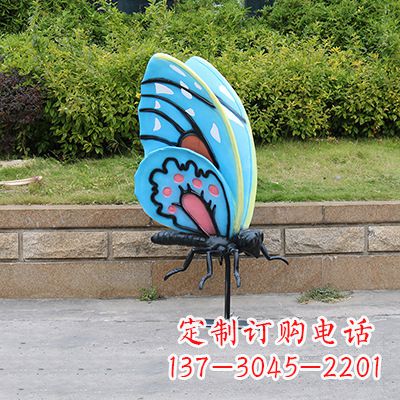 郑州蓝色大号蝴蝶雕塑