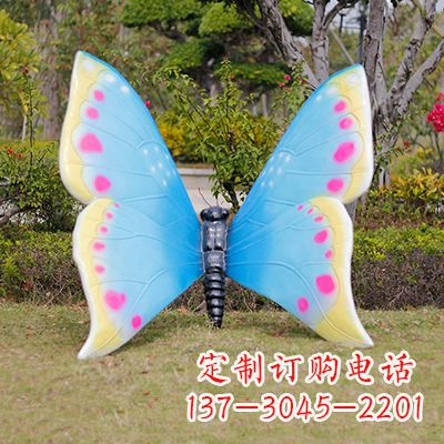 郑州仿真蝴蝶_蓝白色款105x100x80