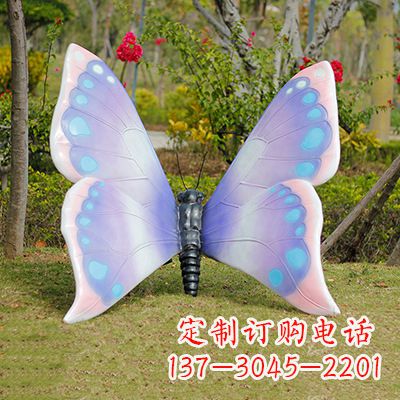 郑州蓝粉色蝴蝶雕塑