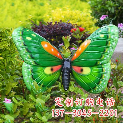 郑州精致魅力的绿色蝴蝶雕塑