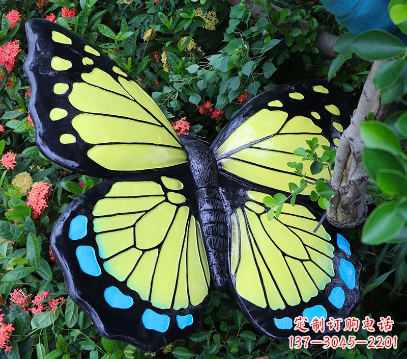 郑州仿真蝴蝶摆件玻璃钢雕塑
