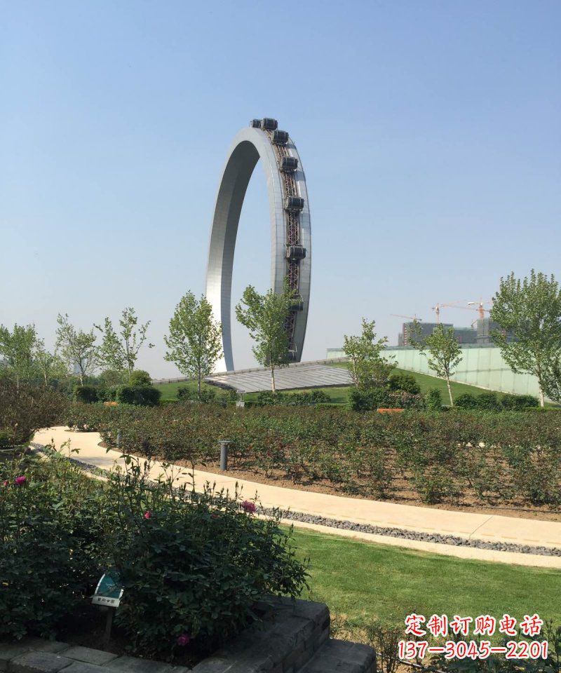 郑州精美摩天轮不锈钢抽象雕塑
