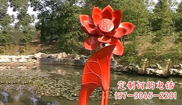 郑州精美不锈钢荷花雕塑