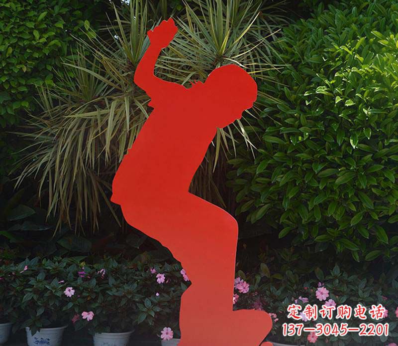 郑州不锈钢男孩滑板雕塑