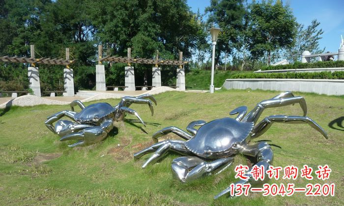 郑州产品名称精美铸造不锈钢螃蟹雕塑