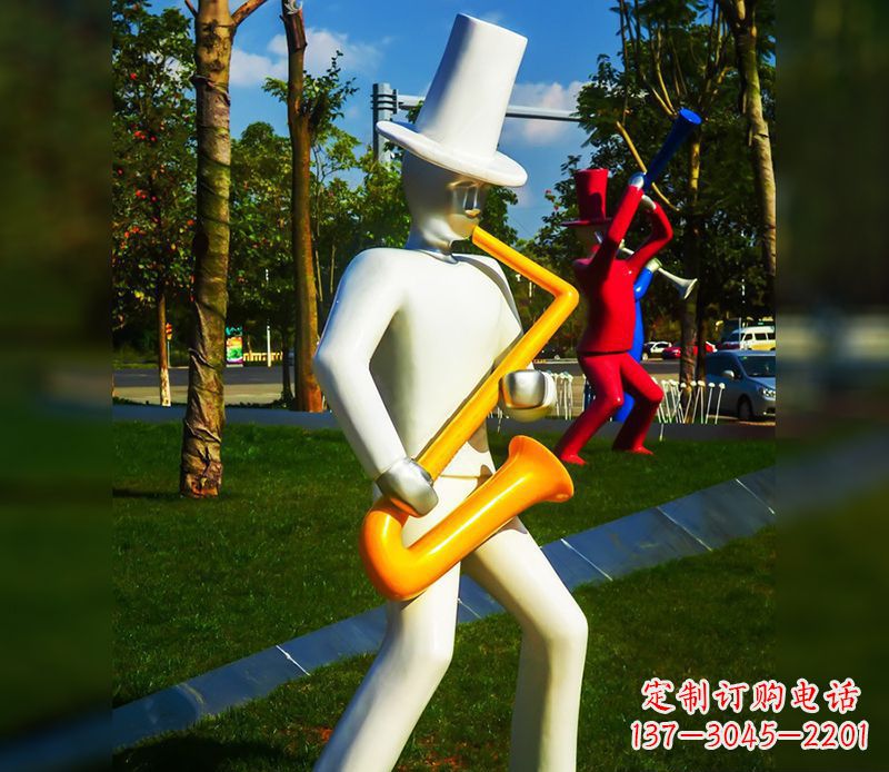 郑州精美的萨克斯不锈钢雕塑