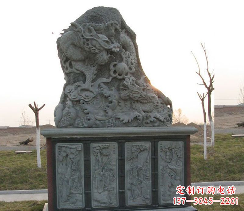 郑州公园大理石龙雕塑