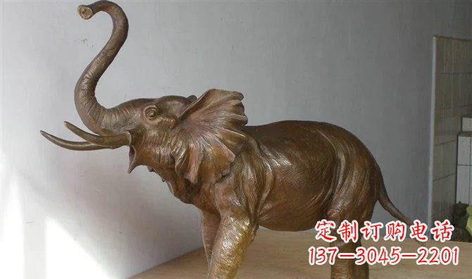 郑州优雅大象招财铜雕