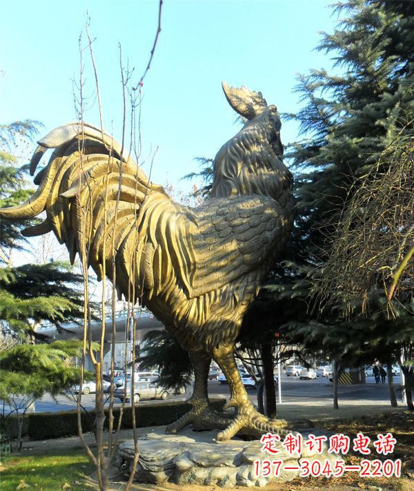 郑州艺术级公鸡大型铜雕