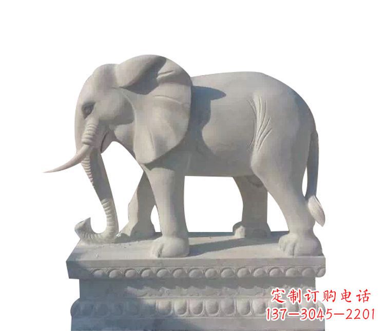 郑州优质汉白玉大象动物石雕