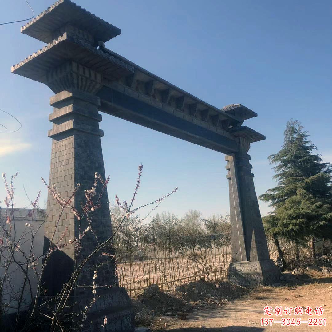 郑州高雅独特的汉阙大门石雕