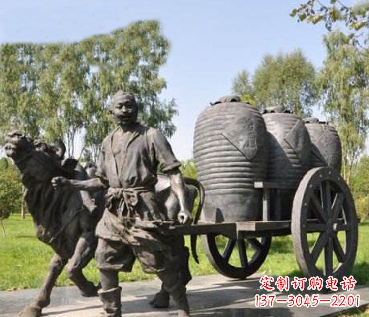 郑州唯美牛车铜雕