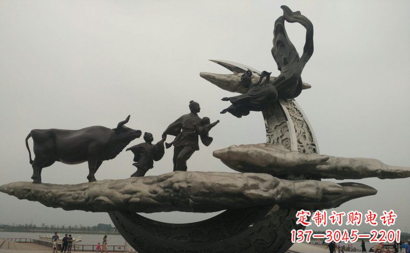 郑州非凡爱恋不锈钢牛郎织女雕塑