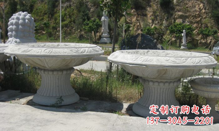 郑州美轮美奂的大理石花盆雕塑