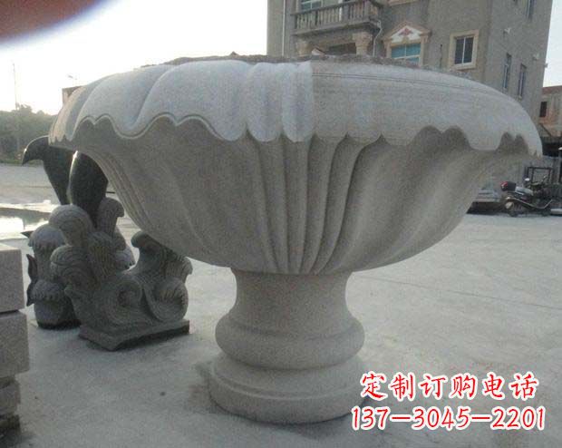郑州高端大理石花盆雕塑