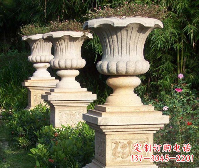 郑州高质量大理石花盆石雕