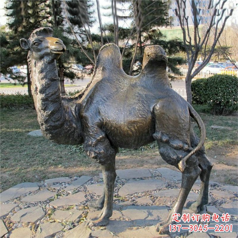 郑州公园骆驼动物铜雕摆件