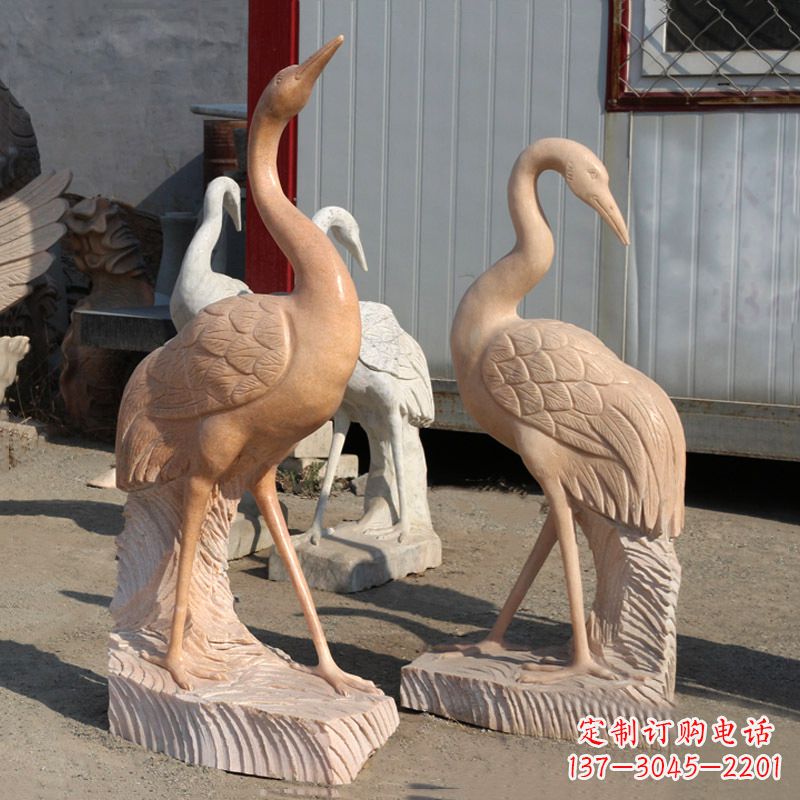 郑州精美雕刻仙鹤景观石雕