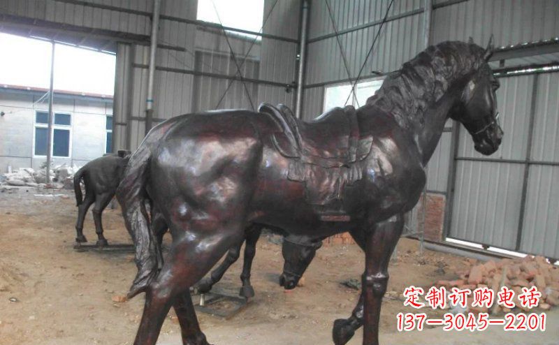 郑州公园铜马动物铜雕