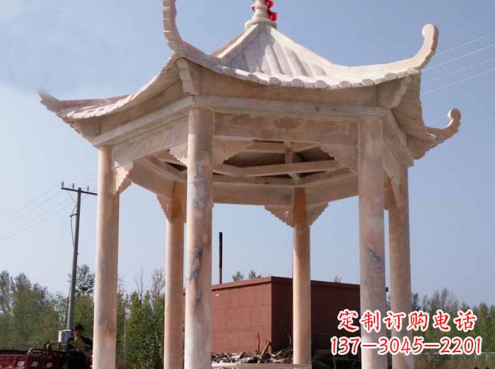 郑州红六角凉亭雕塑