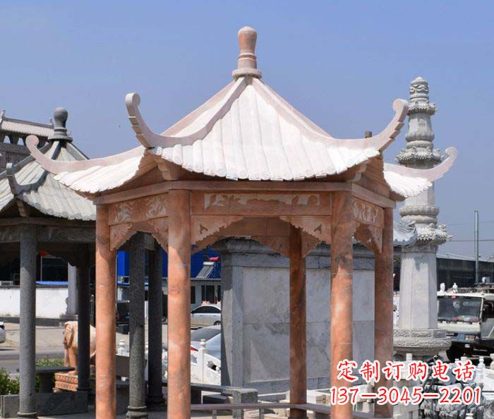 郑州中领雕塑设计凉亭雕塑,清新简约添美感