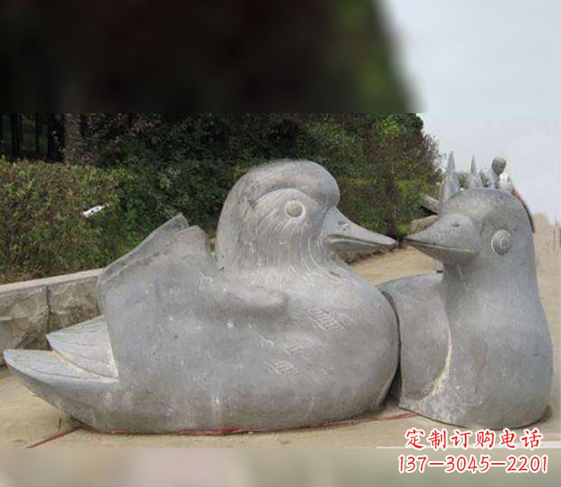 郑州中领雕塑传统鸳鸯石雕