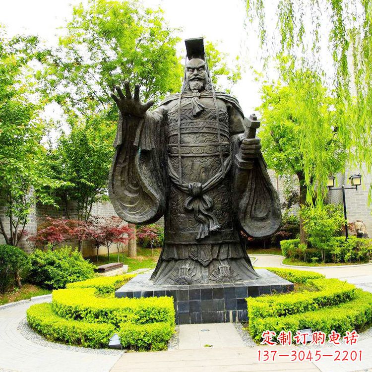 郑州公园园林大型古代帝王秦始皇雕塑