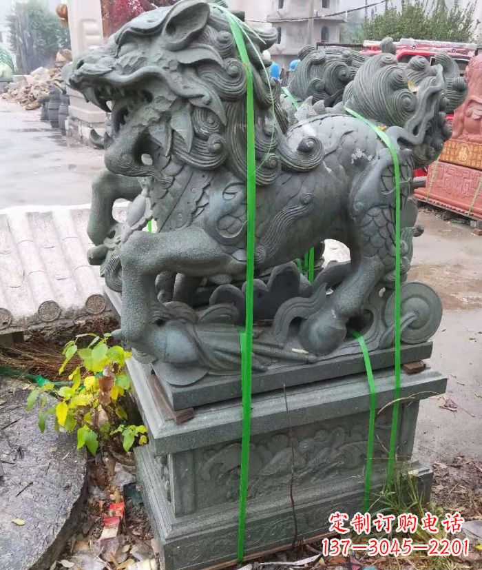 郑州古代神兽麒麟石雕 (4)