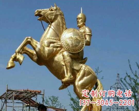 郑州古罗马战士骑马铜雕