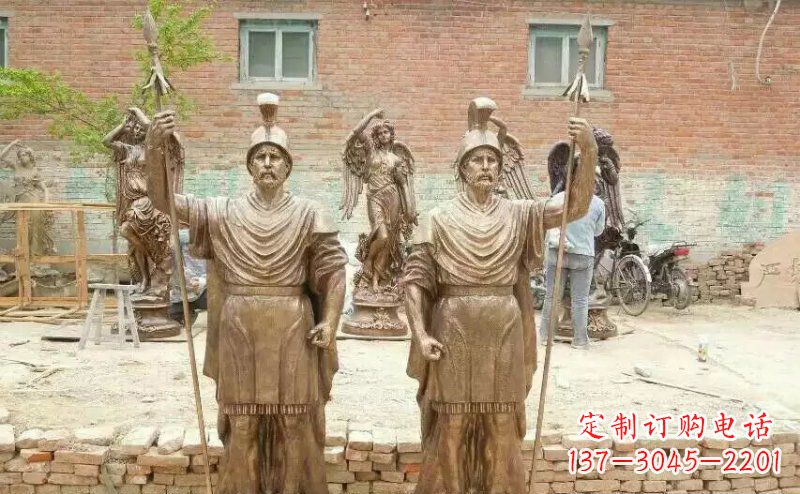 郑州古罗马战士铜雕广场人物雕塑