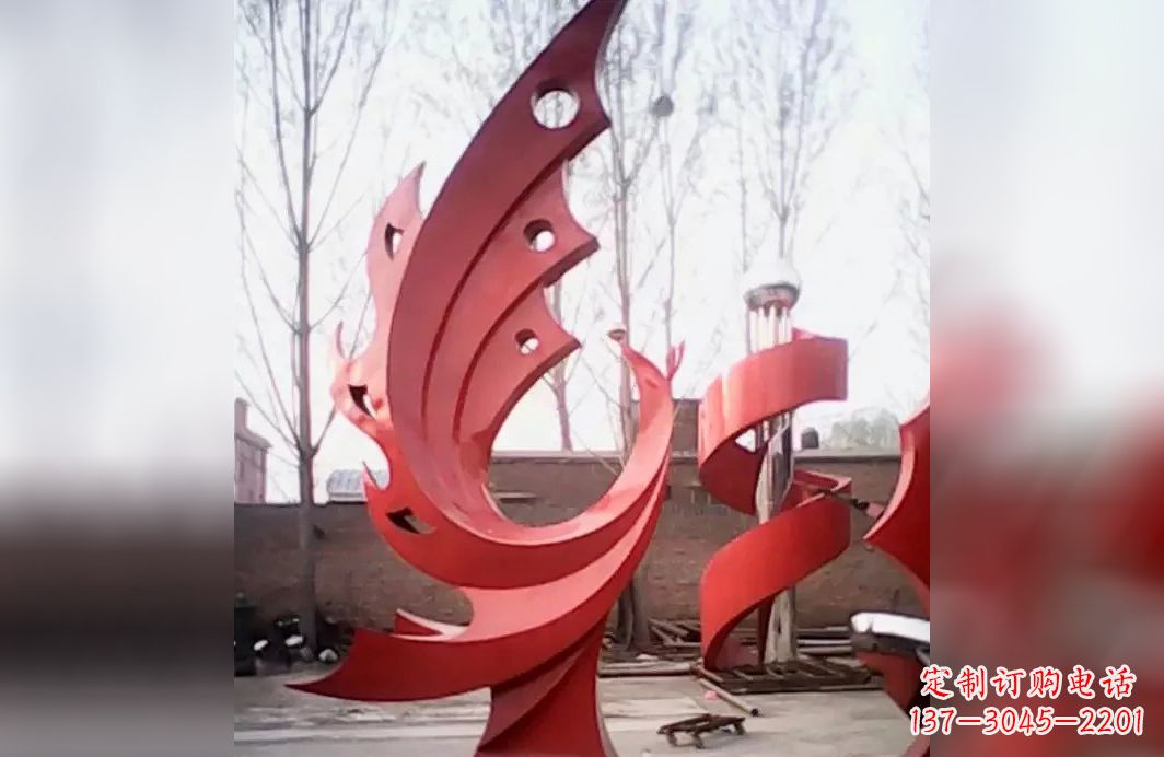 郑州广场不锈钢抽象凤凰雕塑