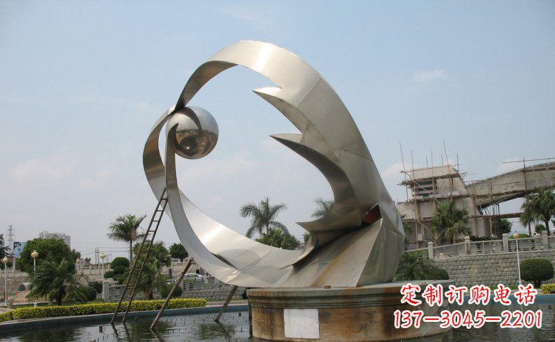 郑州室外不锈钢喷泉雕塑