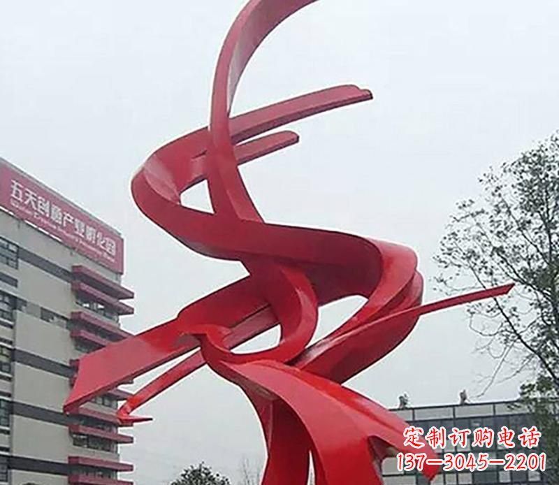 郑州不锈钢抽象飘带雕塑