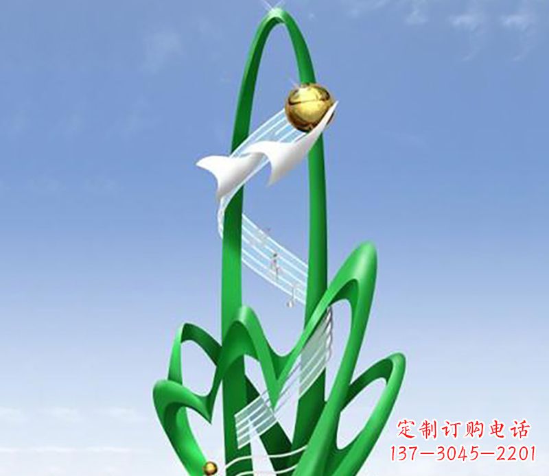 郑州广场不锈钢树叶景观雕塑