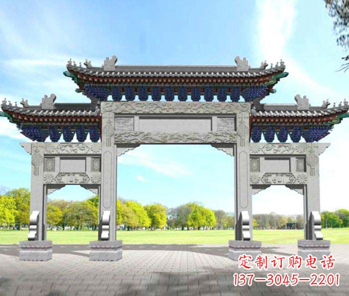 郑州广场景观大理石牌楼石雕