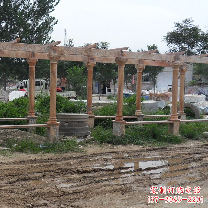 郑州红色石雕定制长廊雕塑