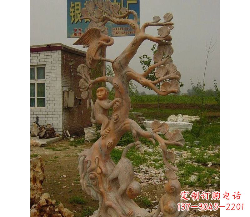 郑州优雅灵动的猴子石雕