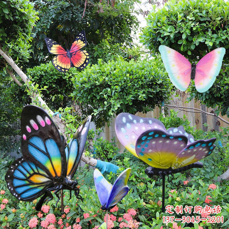 郑州花园玻璃钢仿真蝴蝶雕塑