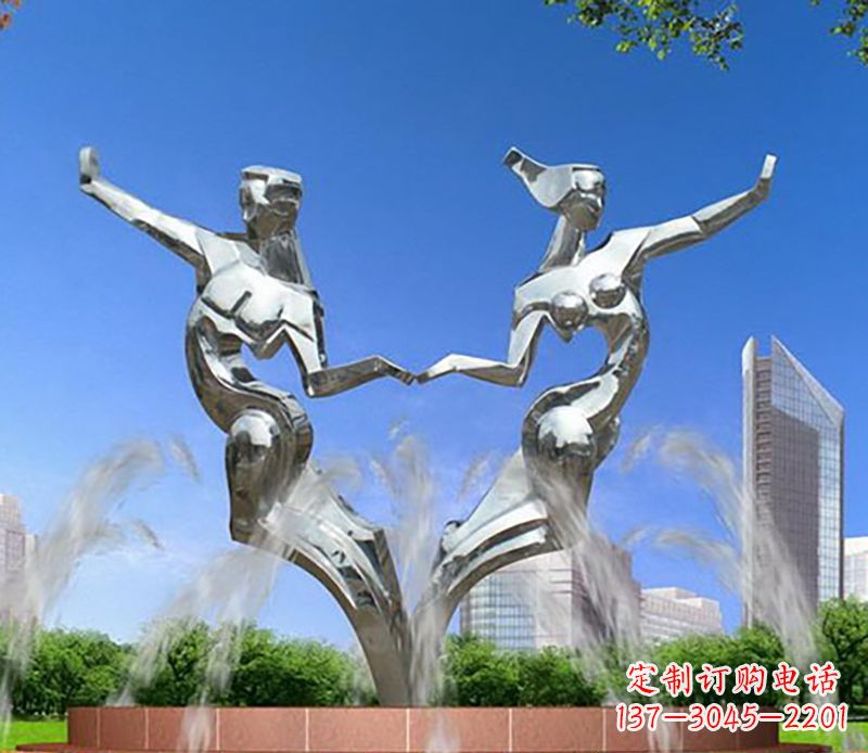 郑州情侣跳舞不锈钢抽象人物