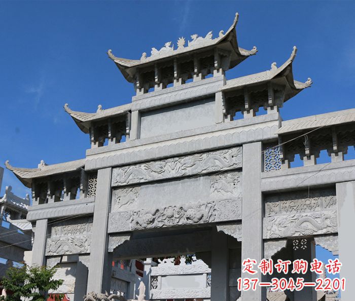 郑州定制牌坊石雕,纪念无价的美好记忆