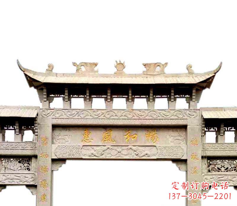郑州牌坊石雕–传承传统文化,给空间增色彩
