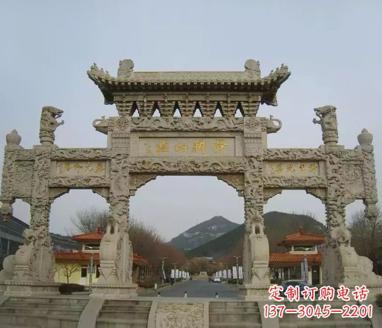 郑州铭刻美好时光,中领雕塑牌坊石雕
