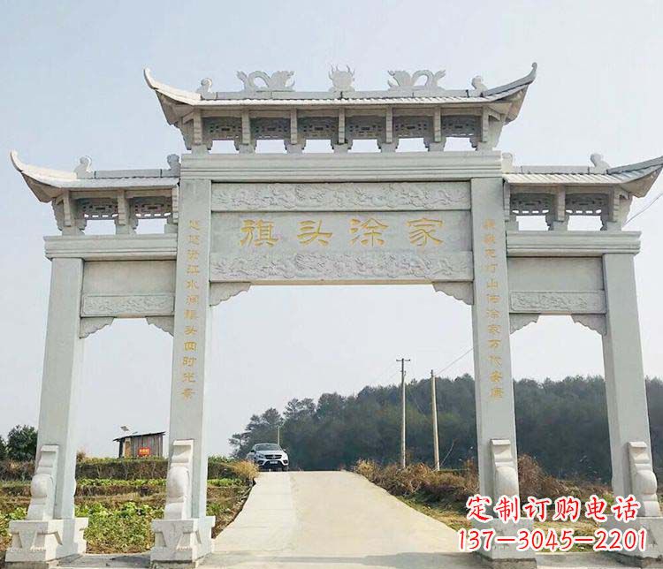 郑州三门牌坊石雕——精美雕塑，缔造传承