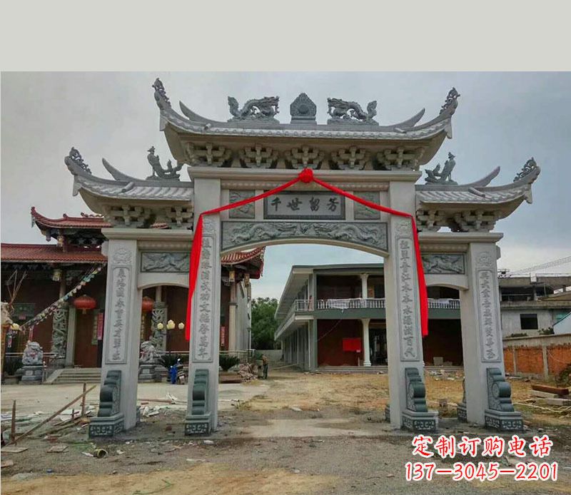 郑州以传统工艺为源的独特牌坊石雕