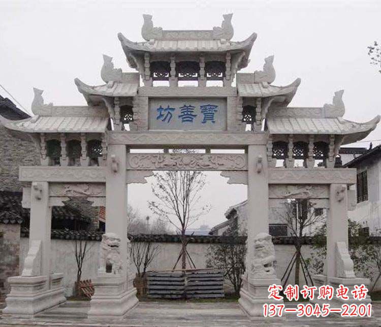 郑州领雕塑:精美石牌坊石雕艺术品