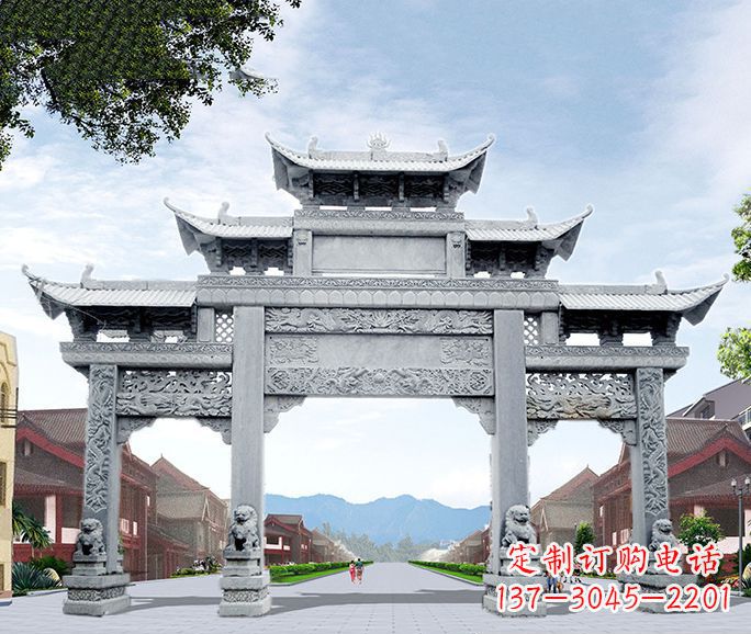 郑州高品质牌坊石雕，为您量身定制