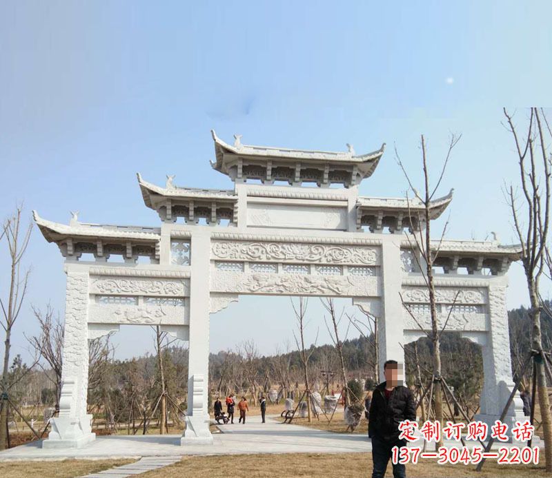 郑州中领雕塑-牌坊石雕精美无比
