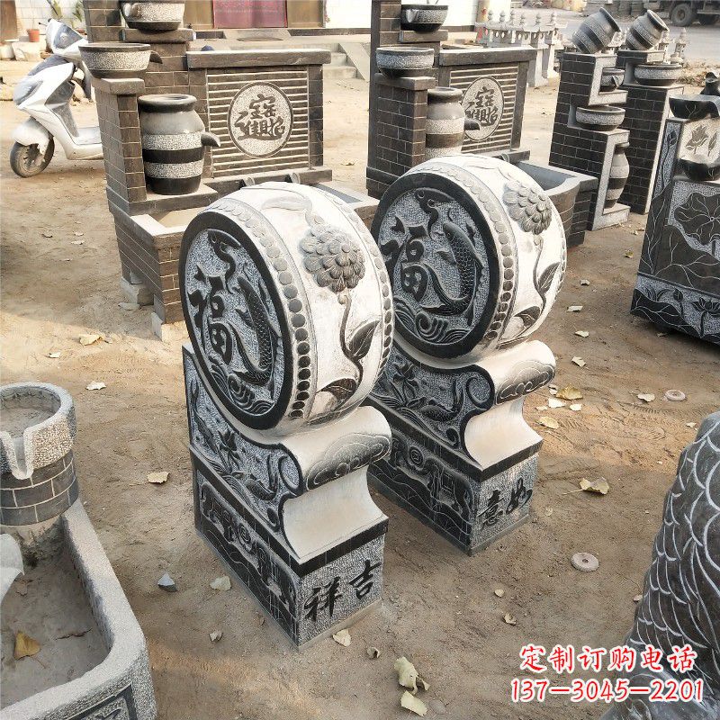 郑州石雕青石门墩雕塑