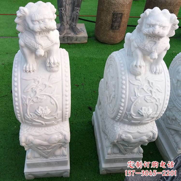 郑州石雕青石貔貅门墩雕塑